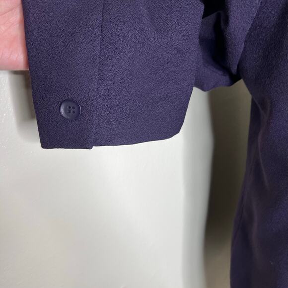 Vtg Maggie McNaughton 100% Wool Blazer Jacket 18W Purple Button 90s Notch Lapel - Picture 5 of 8